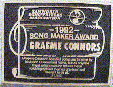 Tamworth Songwriters Association, Graeme Connors Plaque